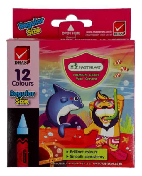 Image for สีเทียน MasterArt แท่งกลาง 12 สี