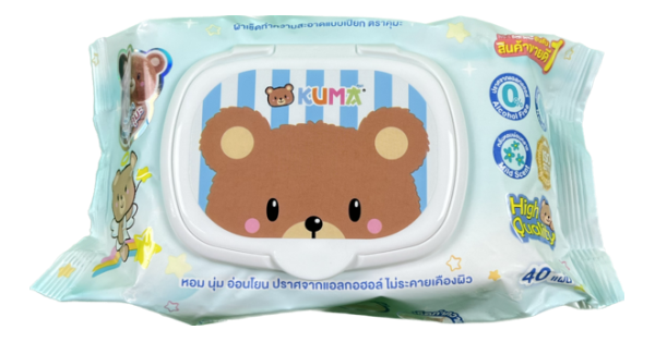 Image for ทิชชูเปียก KUMA 40 แผ่น